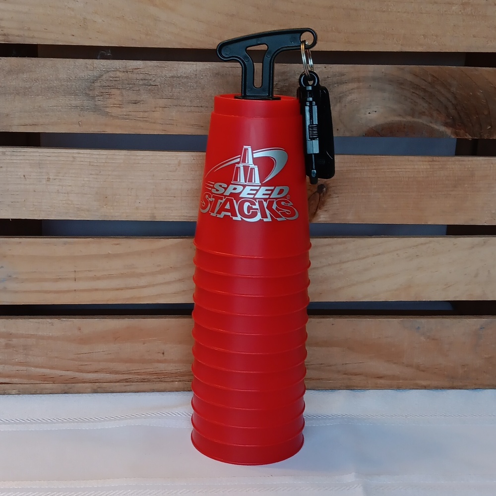 Speed Stacks Set of 12 Red WSSA Official Stacking Cups w/ release stem and clip